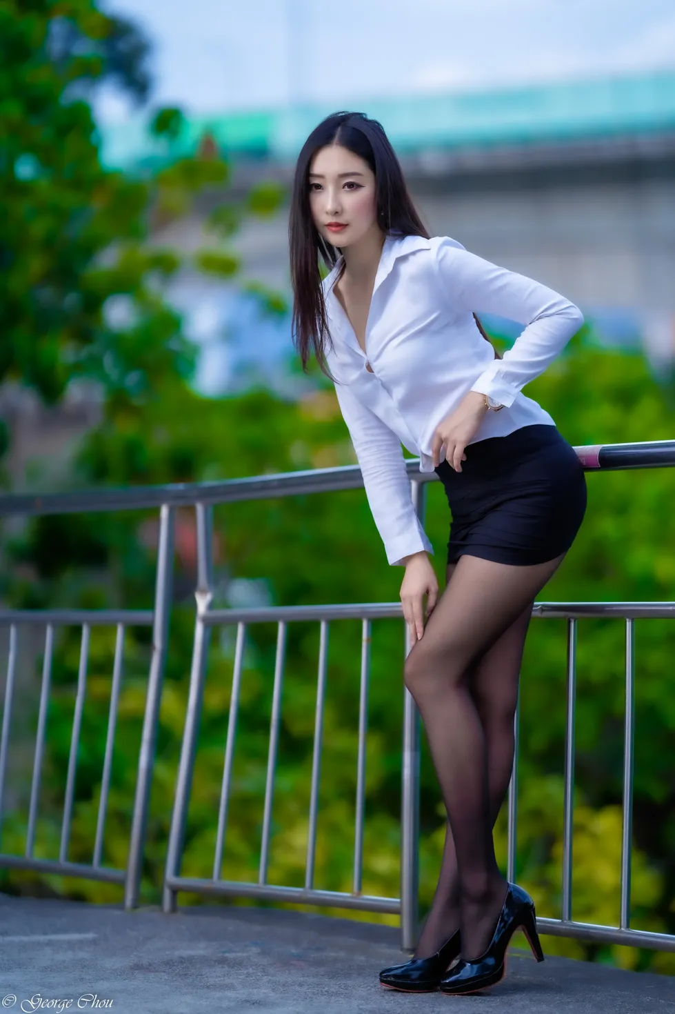 [Mzsock] NO.131 Wu Xiaokui OL black silk high heels beautiful legs street photography#[39P]-11